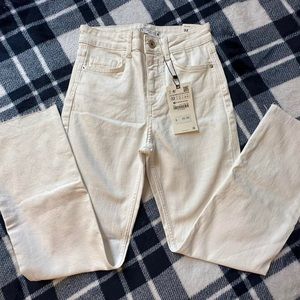 NWT ZARA DENIM JEANS MINI FLARE